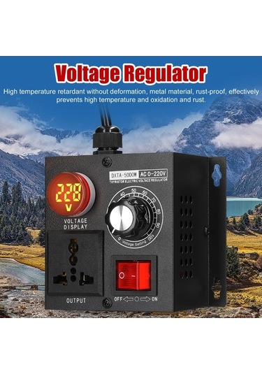 Besthome1 5000w Güç Regülatörü - Motor Hız, Aydınlatma, Isıtma İçin Evrensel Voltaj Ayarlayıcı Çok Renkli Çok Renkli