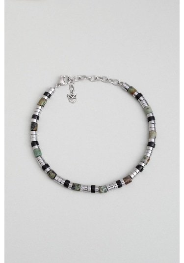 Poseidon 21 Cm Çelik Erkek Bileklik Gri