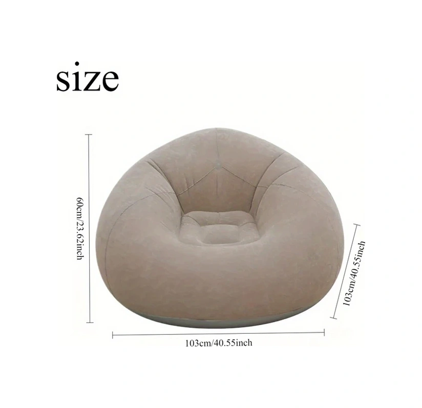 Gateesat Pembe Şişme Koltuk Pompalı - Taşınabilir Kamp Sandalyesi, Açık Kapalı Alan Pembe