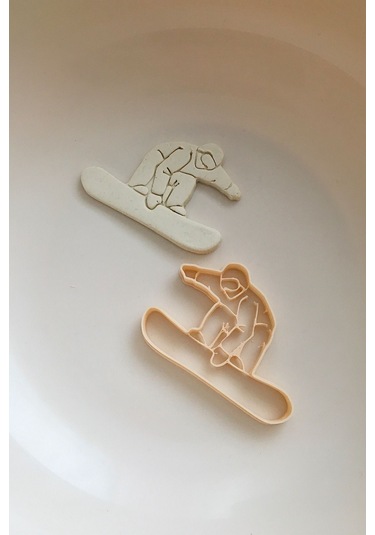 Kayak Kurabiye Kalıbı, Kesici, Şekillendirici Beyaz