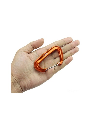 Besthome1 Yüksek Dayanımlı 7075 Alüminyum Karabina, Emniyetli Çiftli Kilit, Kamp & Trekking İçin Pratik, Turuncu