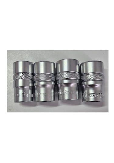 Arm 1/2 6 Köşe Kısa Lokma 16mm 17mm 18mm 19mm 4 Adet