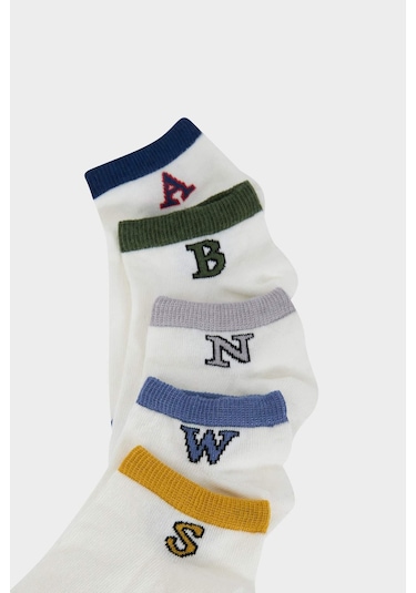 DeFacto Erkek Çocuk 5'li Pamuklu Patik Çorap E5498A8NSWT1