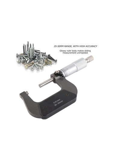 Ximistore9 25-50 Mm Çap Ölçer, Krom Vanadyum Çelik, İvme Kilitleme, Hassas Ölçüm Aleti