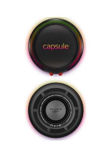 Powerway Capsule Taşınabilir Bluetooth Hoparlör Ses Bombası Yüksek Ses Gücü Sese Duyarlı Led Işık