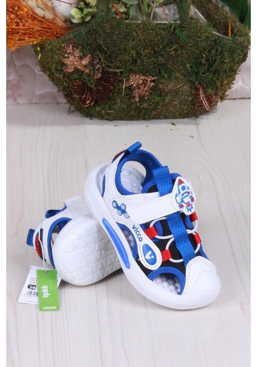 Vicco 332.p25y.221 Rocket Saks Mavi Esnek Rahat Işıklı Erkek Çocuk Sandalet Saks