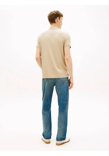 Tommy Hilfiger Mw0mw42758rbt Interlock Zip Reg Erkek Polo Tişört Bej