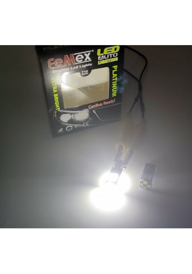 Femex Platinum Beyaz Ampul T10 12 Smd 3030 Chip Led Aktif Canbus