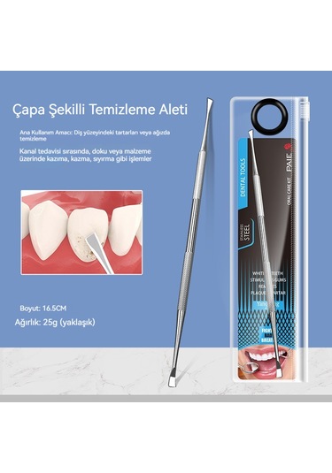 Diş Taşı Sökücü Ağız Bakım Aracı Endoskopik Tıbbi Prob Temizleme Diş Lekeleri Tartar 304 Çapa Diş Temizleyici Kart