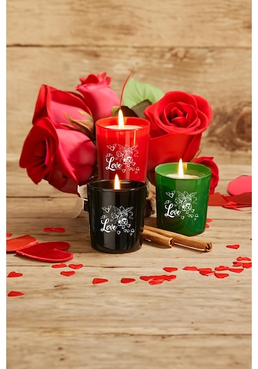 Selka Home Eros Cam Bardak Mum 3 x 110 G