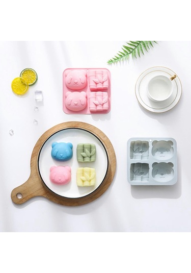 Fondan Çikolata Kalıbı Panda Bambu Şekilli Silikon Kalıp Diğer