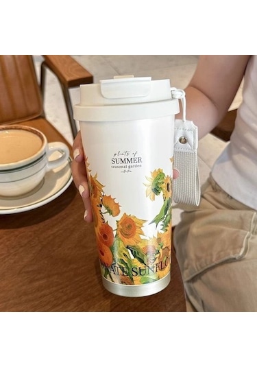 Paslanmaz Çelik Kahve Fincanı 500ml M1mo0s Sarı