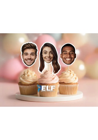 Fotoğraflı Doğum Günü Cupcake Pasta Süsü 10 Adet 0