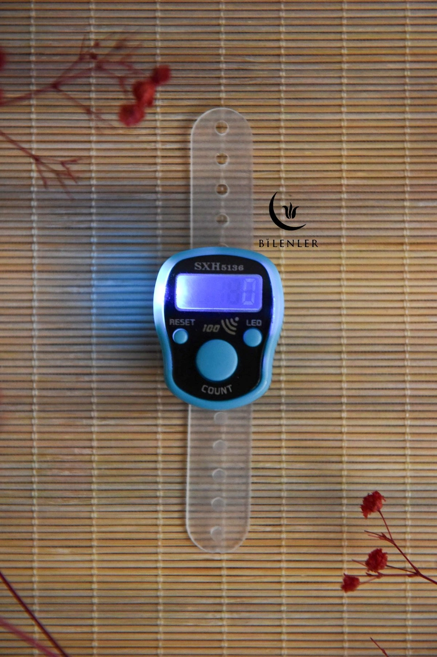 Led Işıklı Zikirmatik 5 Adet Mavi