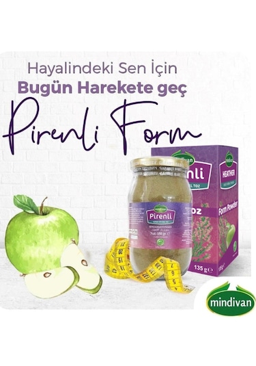 Mindivan Pirenli Karışık Bitkisel Elma Toz 135 G