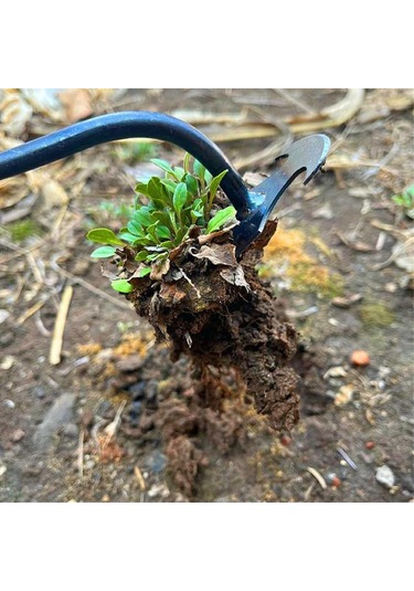 Konesam Bahçe Yabani Ot Temizleme Aleti - 4 Dişli Paslanmaz Çelik Çapa Ve Eldiven Seti 50cm