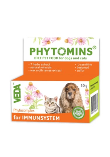 Veda Pytomins Immunsytem Bağışık Destekleyici Kedi Köpek Gıda Takviyesi 100 Tablet