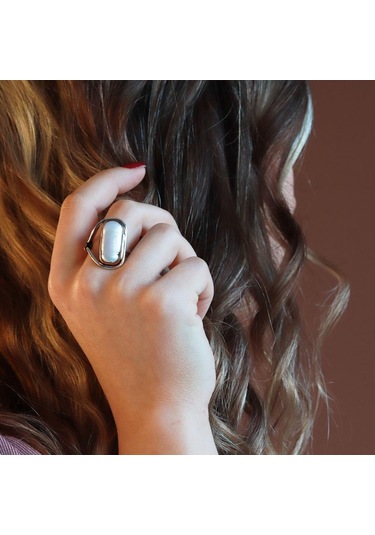 Barok İnci El İşi Otantik 925 Ayar Gümüş Yüzük Gümüş