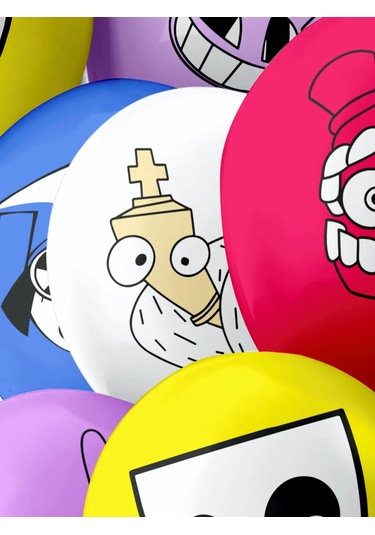 Onlybest Balonlar Dijital Sirk Doğum Günü Seti 210320202 MAVİ