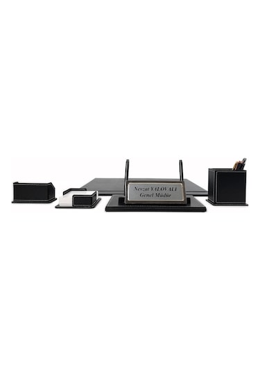 Prozenis Emet Metal İsimlikli Siyah Deri Sümen Takımı