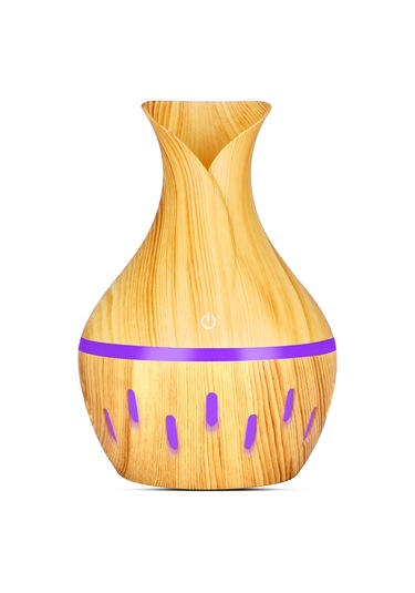 Ruicoo "300ml Ahşap Desenli Nemlendirici & Aromaterapi Difüzörü - Sessiz Çalışma, Led Işık, Usb Şarj"