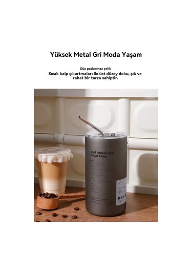 Aurora 304 Paslanmazçelik Termos Fincan Kahve Fincanıçiftçi Katmanlıhasır Fincan Çelik