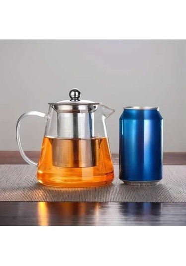 Fastbuy Turcoshop11 Mavi Cam Demlik Ve Fincan Seti, Isıya Dayanıklı Çay Yapım Kiti