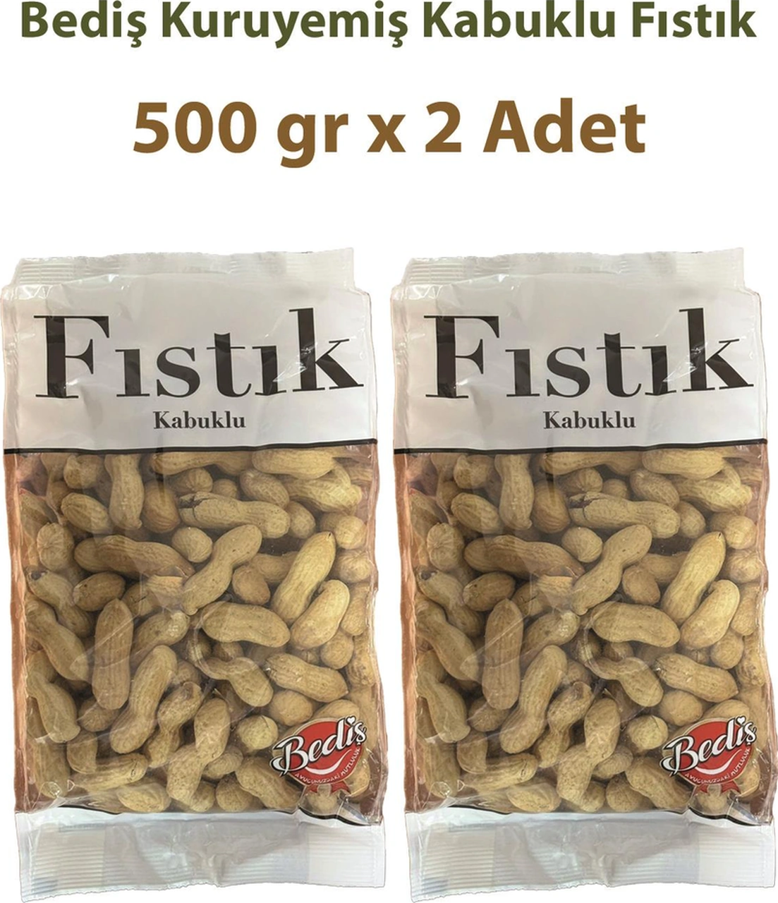 Bediş Fıstık Kabuklu 500 Gr X 2 Adet 500 G