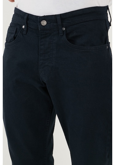 Buratti Pamuklu Comfort Fit Normal Bel Boru Paça Jeans Erkek Kot Pantolon 4412C19Texas Lacivert