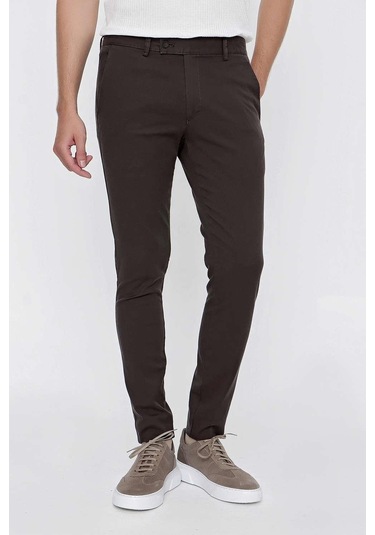 P 1100 Slim Fit Kahve Spor Pantolon Kahverengi