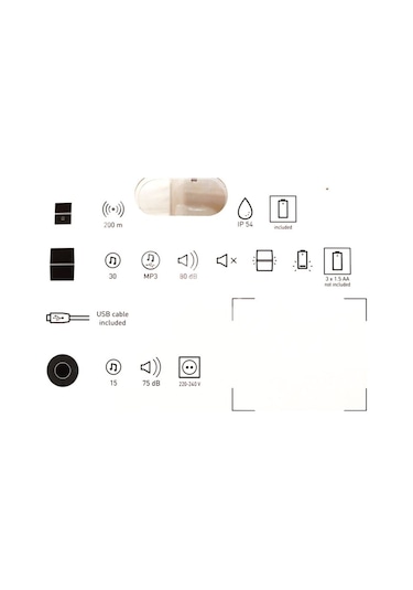 Legrand 094272 Bir Buton Iki Zil Kablosuz Zil Seti