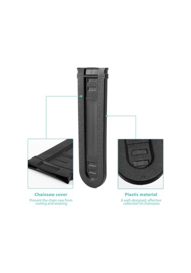 Xurunkeji İnç - 12 İnç Testere Çubuğu Kılıfı Kılıf Koruyucu Evrensel Kılavuz Plaka Stihl Testere Çubuğu Koruyucu Kılıfı Siyah