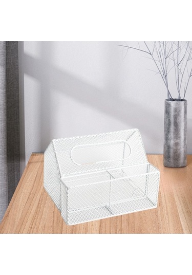 Pazly Yüz Suntek Peçete Metal Mendil Kutusu Kompakt Kılıfı Beyaz Beyaz Br Diğer