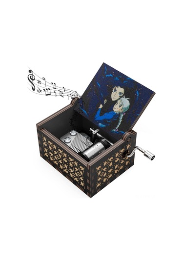Tenfowee "howl In Yürüyen Şatosu El Kurgulu Müzik Kutusu Merry Go Round Melodisi İle Özel Hediye Siyah Şato " Siyah 2