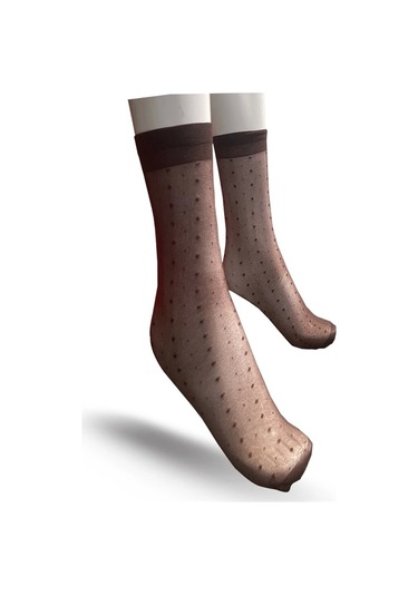 Kadın Puan Dizaltı Çorap Kahve