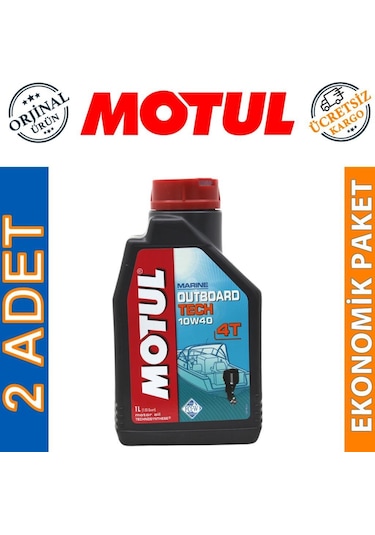 Motul Marine Outboard Tech 4t 10w-40 1 Lt Tekne Motor Yağı 2 Adet