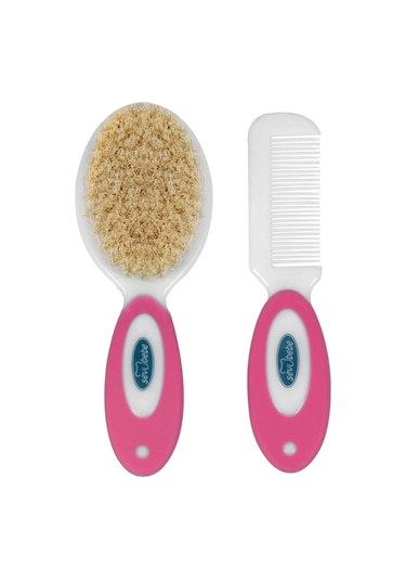 Sevi Bebe Naturel Fırça Tarak Seti Art 401 Pembe