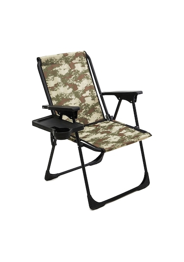 Natura Bardaklıklı Kamp Sandalyesi - Kamuflaj