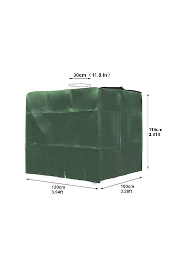 Shineyee Yeşil 1000l Ibc Tank Kapakları - Dış Mekan İçin Su Tankı Koruması, Su Geçirmez, Toz Proof Ve Isı Yalıtımı Özellikli 210d Poliester Kapak