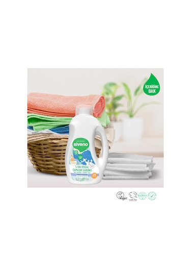 Siveno %100 Doğal Çamaşır Sabunu %100 Bitkisel Deterjan Kendinden Yumuşatıcılı Konsantre Vegan 750 ML