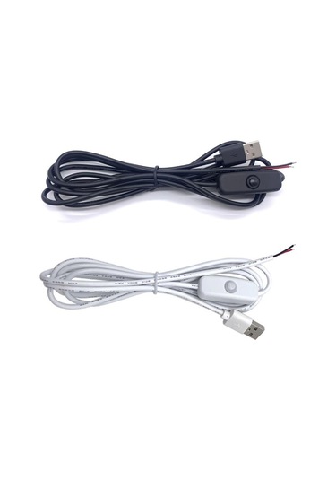 Sones 2 Pin Usb Güç Kablosu 501 Açma Kapama Kontrol Düğmesi Kablosu Led Dolgu Işığı Şeridi Bitki Işığı Güç Kablosu Siyah