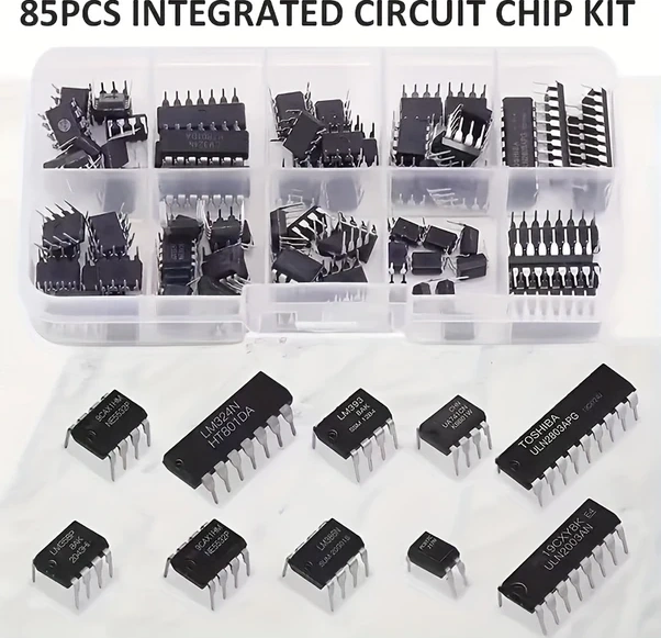 Wangxi 85 Parça Entegre Devre Kiti 10 Farklı Ic Çipi Elektronik Tamir Seti
