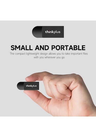 Vkemall Lenovo Thinkplus Mu222 Usb2.0 Usb Bellek 32gb Çinko Alaşımlı Kasa Sağlam Veri Saklama Taşınabilir Plug&play