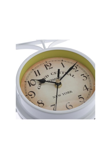 Suntek Yaratıcı Kapalı Açık Asma Braketi Çift Taraflı Duvar Saati Beyaz