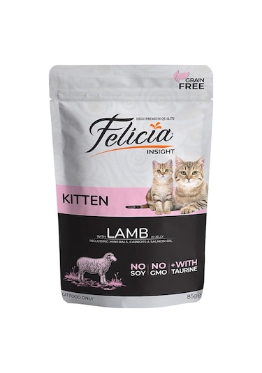 Felicia Kuzulu Tahılsız Pouch Konserve Yavru Kedi Maması 85 G