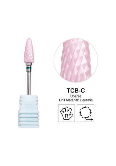 Seramik Freze Kesici Alev Karbür Tırnak Matkap Uçları Pembe Jel Sökücü Elektrikli Makine Matkaplar Parlatma Soyma Çivi Sanat Araçları Koyu Haki