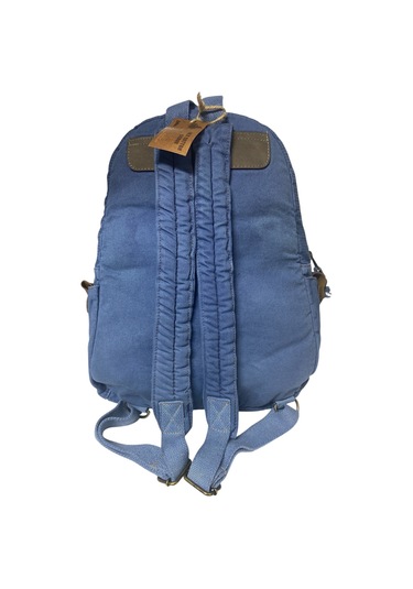 Kaliteli Renkli Vintage Disayn Günlük Sırt Gezi Okul Seyahat Çantası 31 Cm X 41 Cm Mavi - Beyaz
