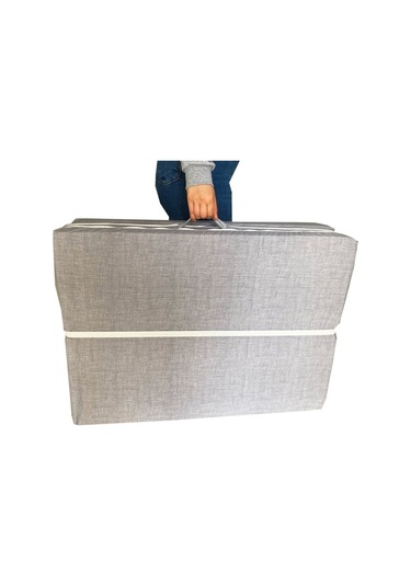 Katlanır Yatak Yer Yatağı Sünger Yatak Tek Kişilik 80x180 Gri Kırçıllı