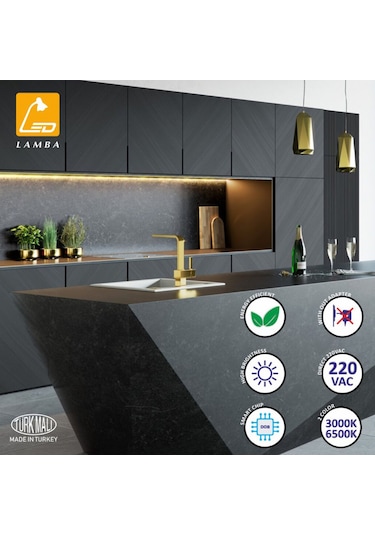 Lambaled Mutfak Tezgahı Led Aydınlatma Günışığı - 200cm Şeffaf