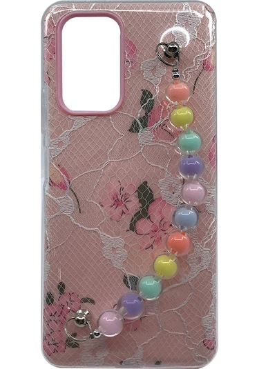 Nettech Samsung Galaxy A72 Uyumlu Desen Boncuklu Arka Koruma